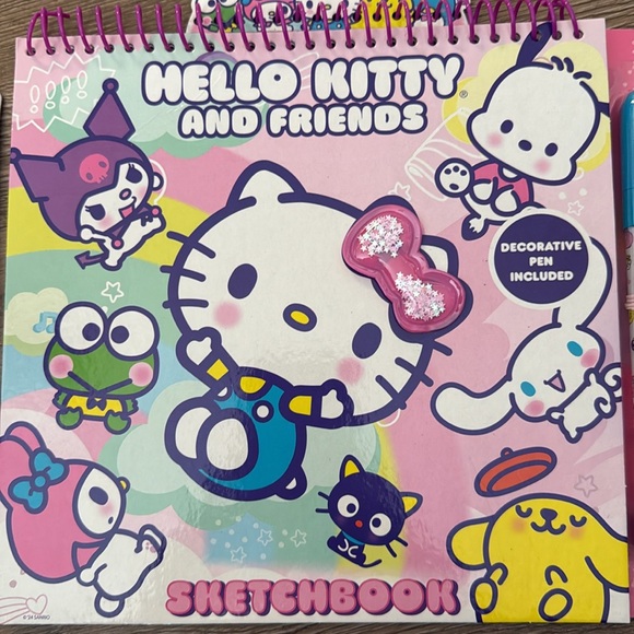 Hello KittySketchbook,2 pens,and puffy sticker play set& assorted stickers - Picture 4 of 11